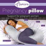 C Shaped Pregnancy Pillow, 140x65x20cm Shredded Memory Foam Full Body Maternity Cushion For Sleeping | C Shape | Light Grey