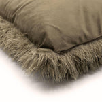 Faux Mongolian Fur Cushion, 40 X 40cm | 40cm x 40cm | Brown