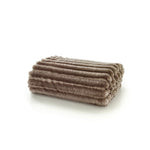 Alnwick Supersoft Ribbed Plush Throw – 140x180cm Cosy Sofa & Bed Blanket | 140cm x 180cm | Taupe
