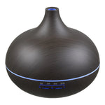 Wood Grain Ultrasonic Essential Oil Diffuser | Black