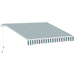 2.5x2m Garden Patio Manual Awning | Green & White