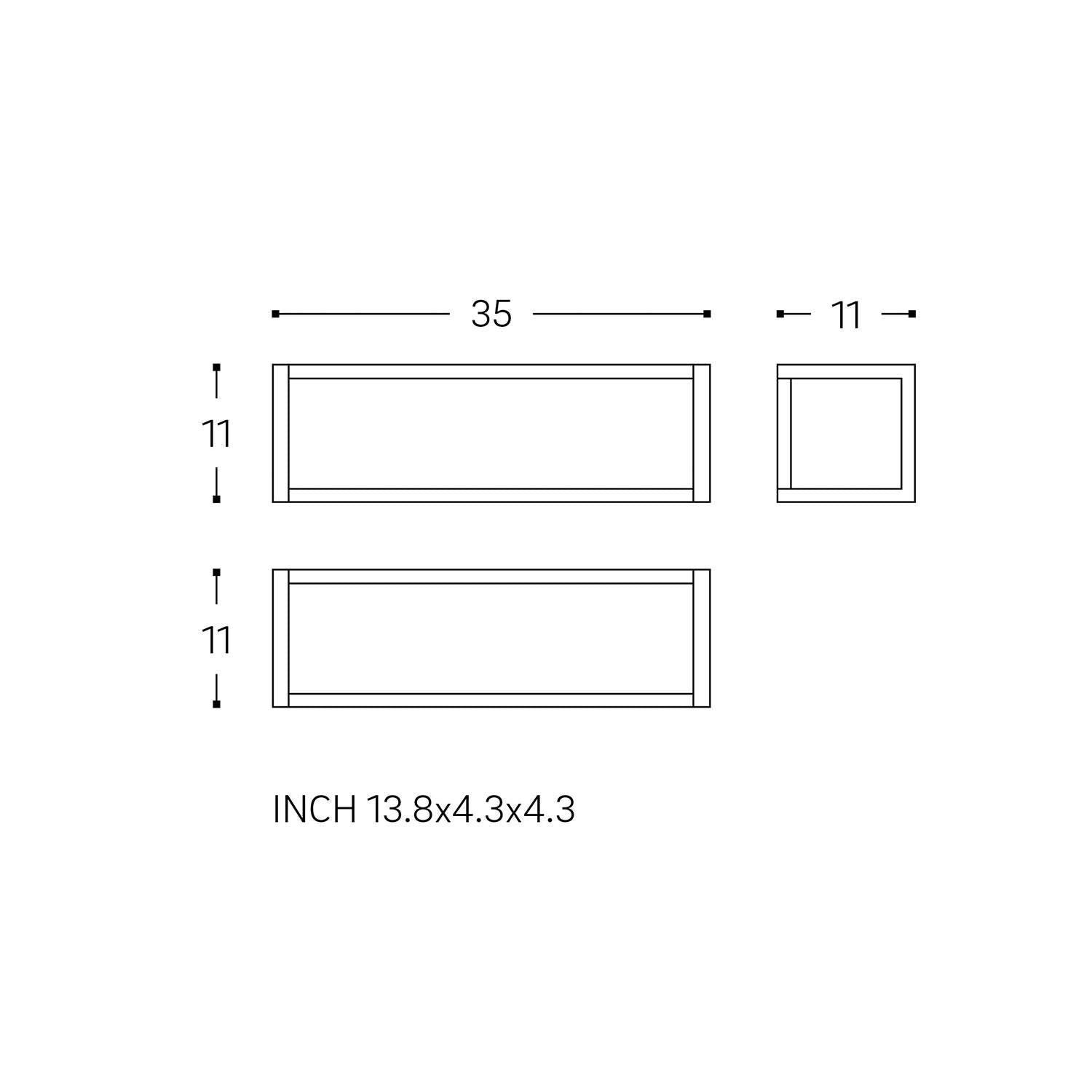 Shelf With Towel Rail Black Matt Wall-mounted 55 Cm Collection The Grid