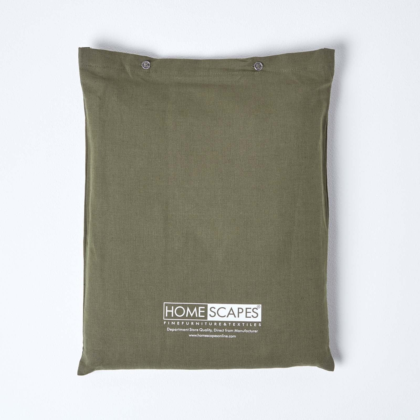 Luxury Linen Fitted Sheet | Double | Khaki Green
