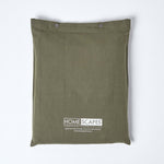 Luxury Linen Deep Fitted Sheet | Double | Khaki Green