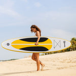 Paddle Board, 10', Non-slip, Bag, 3 Fins | White