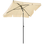 Aluminium Sun Umbrella 2x1.3m Parasol | Beige