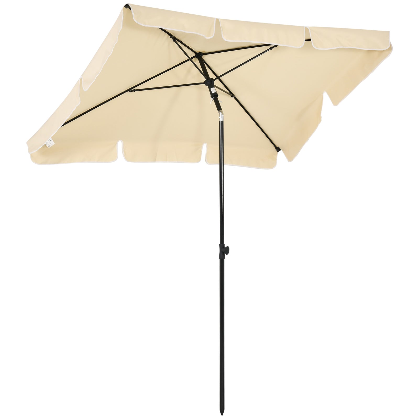 Aluminium Sun Umbrella 2x1.3m Parasol | Beige