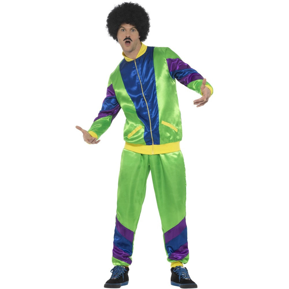 80s Height Of Fashion Shell Suit Costume | XL | Green