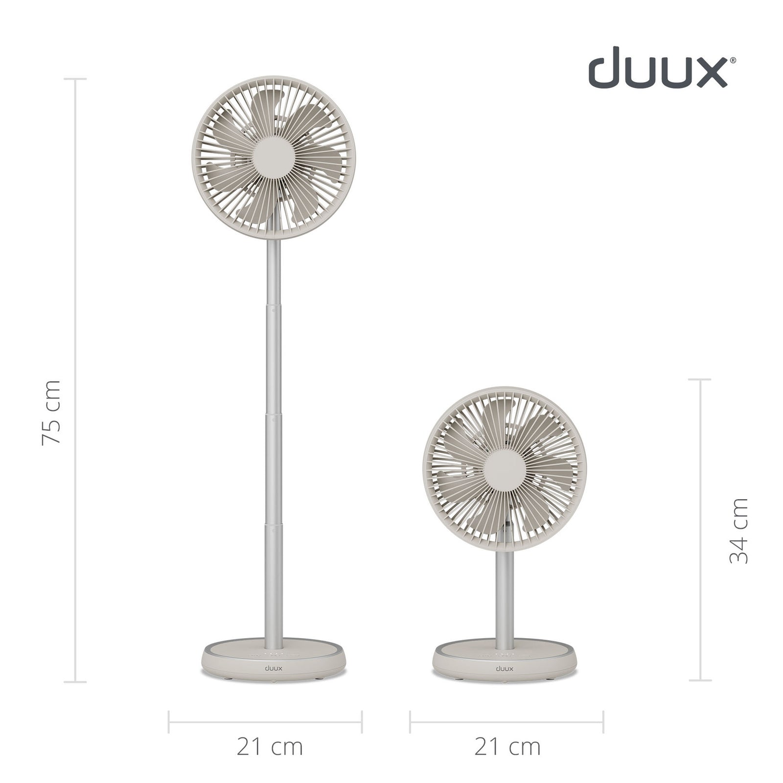 Rize Portable Fan With Rechargeable Battery | Off White