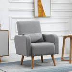 Nordic Leisure Lounge Sofa Accent Chair With Pillow | One Size | Gray