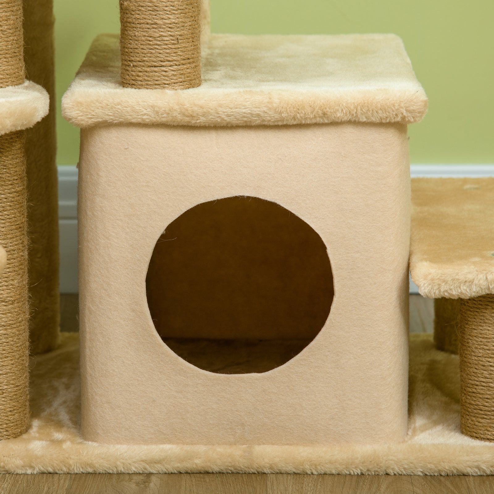 Dog Steps For Bed 4 Step Pet Stairs Cat House With Detachable Cover | Beige