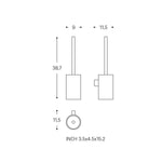 Toilet Brush, Wall-mounted, Matt White, Architect S+ Collection