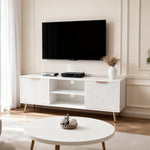 Breeins Tv Stand Entertainment Center With Open Shelves And Storage Cabinets