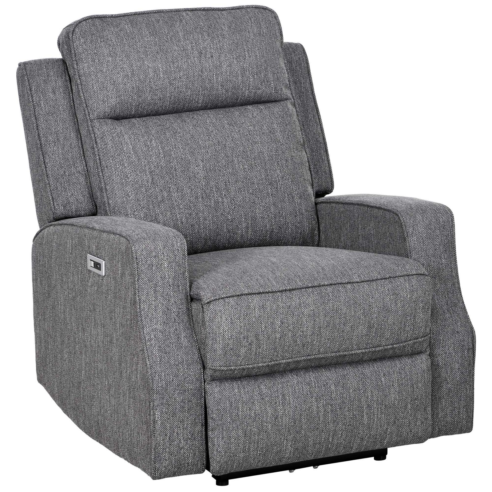 Electric Armchair Fabric Recliner W/ Usb Port | Charcoal Grey
