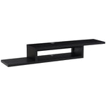 Wall Mounted Media Console Floating Shelf | Black
