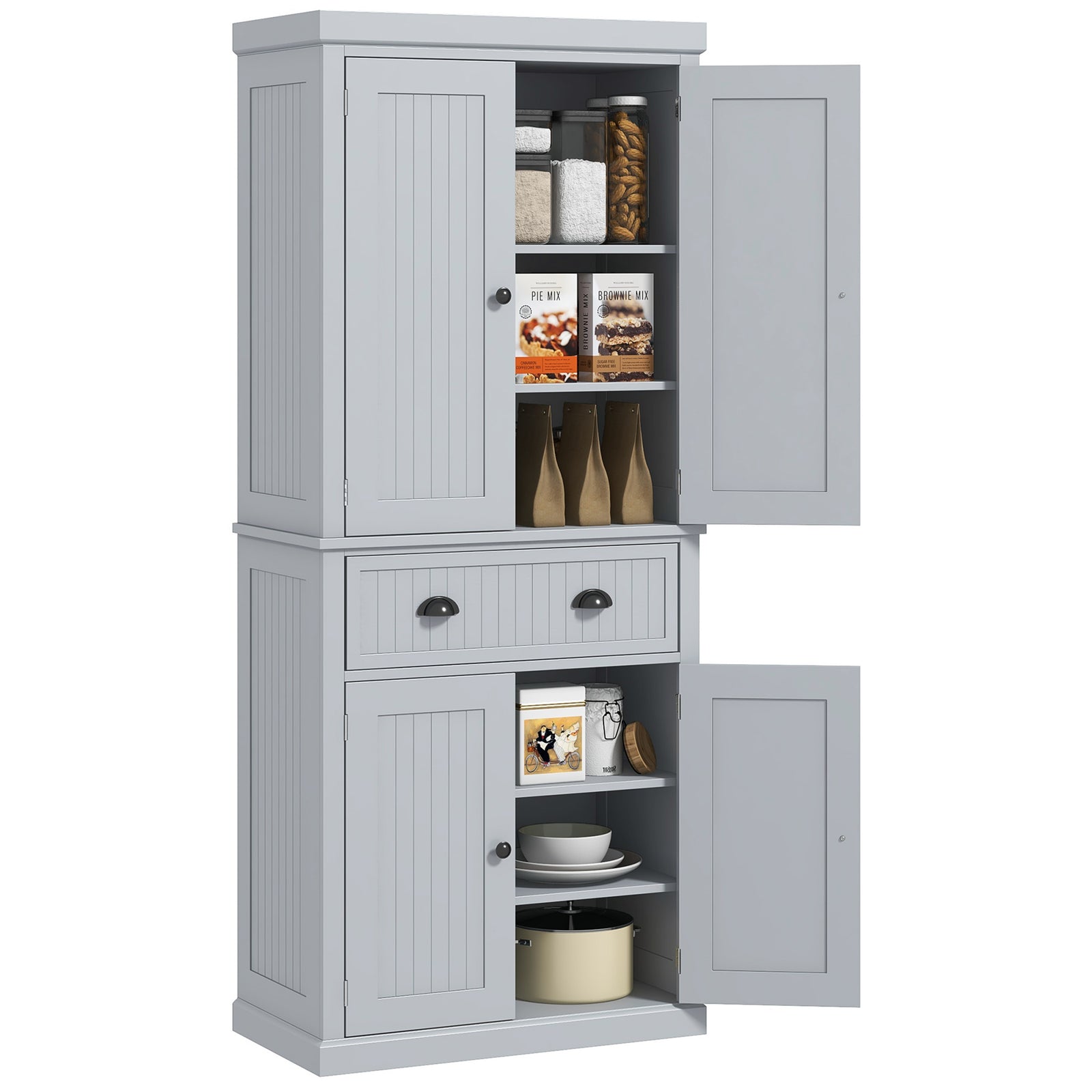 Kitchen Storage Cabinet W/ Drawers Cupboards Shelves Home