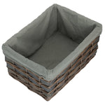 Grey Scandi Storage Basket With Grey Lining | Large | Gray