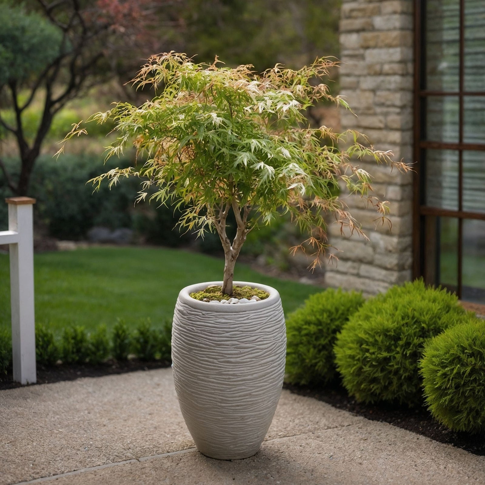Japanese Maple - Acer Palmatum 'Ukigumo' - Height 50-60cm - ⌀19cm | Set of 1 | Green