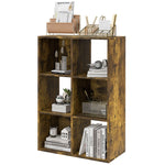 Storage Cabinet Bookcase 6 Cube For Home Office | One Size | Brown