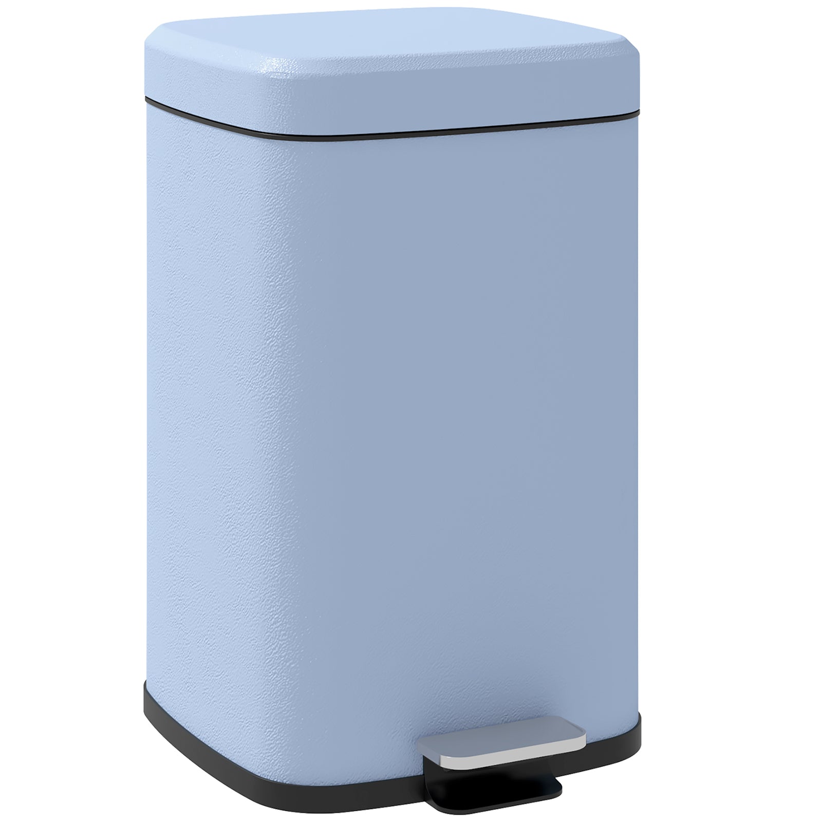 12/20l Kitchen Pedal Bin Metal Rubbish Bin Soft-close Lid | Large | Light Blue