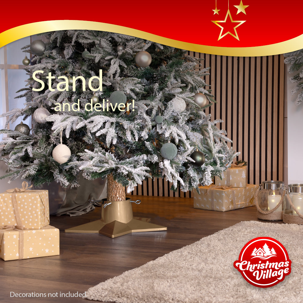 Premium Christmas Tree Stand With 1l Water Reservoir | Gold