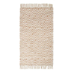 Sierra Neutral Diamond Pattern Hemp Chindi Rug | 150cm x 220cm | Natural
