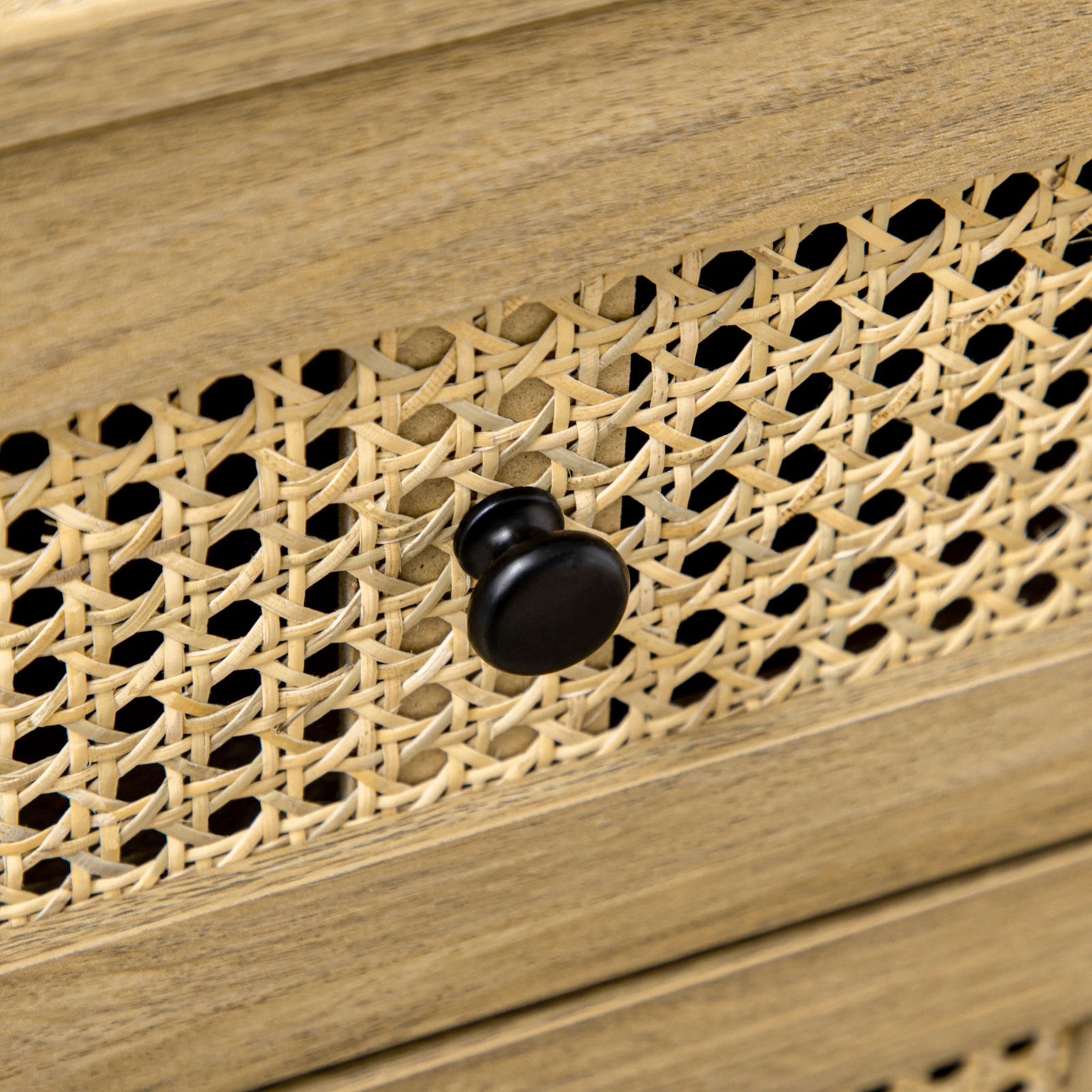 Chest Of Drawers, 4 Drawer Unit Storage Rattan Element