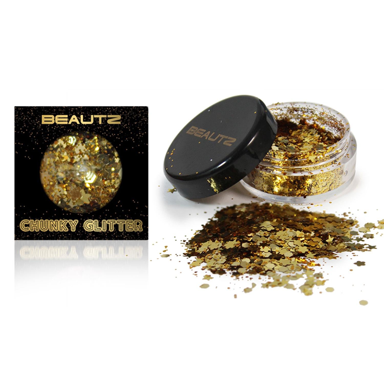 Envie Chunky Glitter Gold 10ml Pot 5g Cosmetic Body Face Festival Makeup Shine