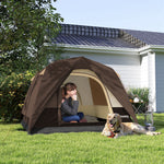 3-4 Person Camping Tent, Waterproof Tent | Brown