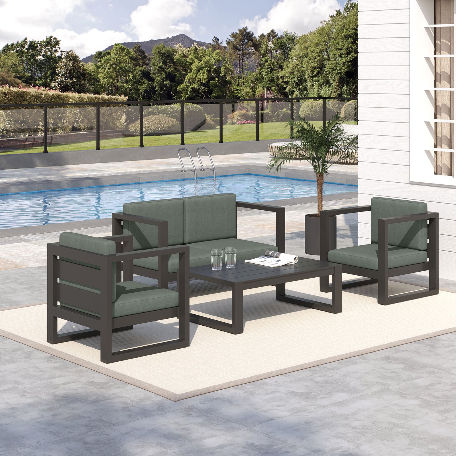 8pc Home Sofa Cushion Cover Replacement For Rattan Furniture