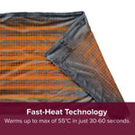2-in-1 Heated Shawl & Blanket with Rechargeable Battery Pack | Charcoal