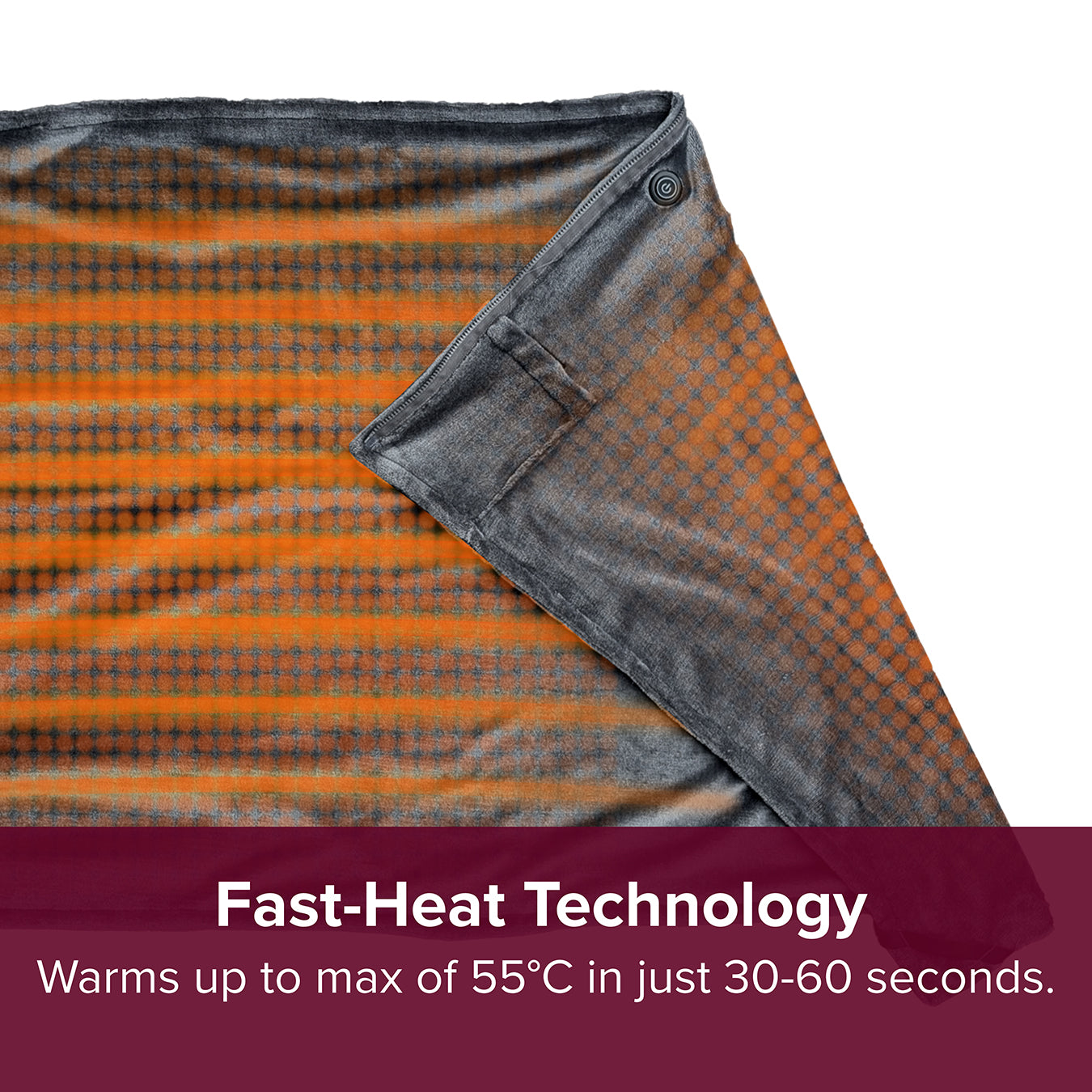 2-in-1 Heated Shawl & Blanket with Rechargeable Battery Pack | Charcoal