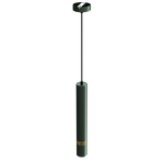 Joker Contemporary Pendant Lamp 1xgu10 Hand Made Cylindrical Style Light | Green & Gold