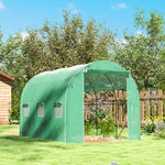 Polytunnel Greenhouse Pe Cover Galvanised Steel Frame Green