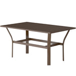 Brown Metal Garden Coffee Table, Slatted