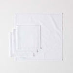 Plain Cotton Fabric 4 Napkins Set | 45cm x 45cm | White