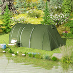 Outsunny 5-6 Man Tunnel Tent, 2000mm Waterproof, Two Room