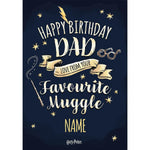Personalised 'favourite Muggle' Dad Birthday Card Official Product