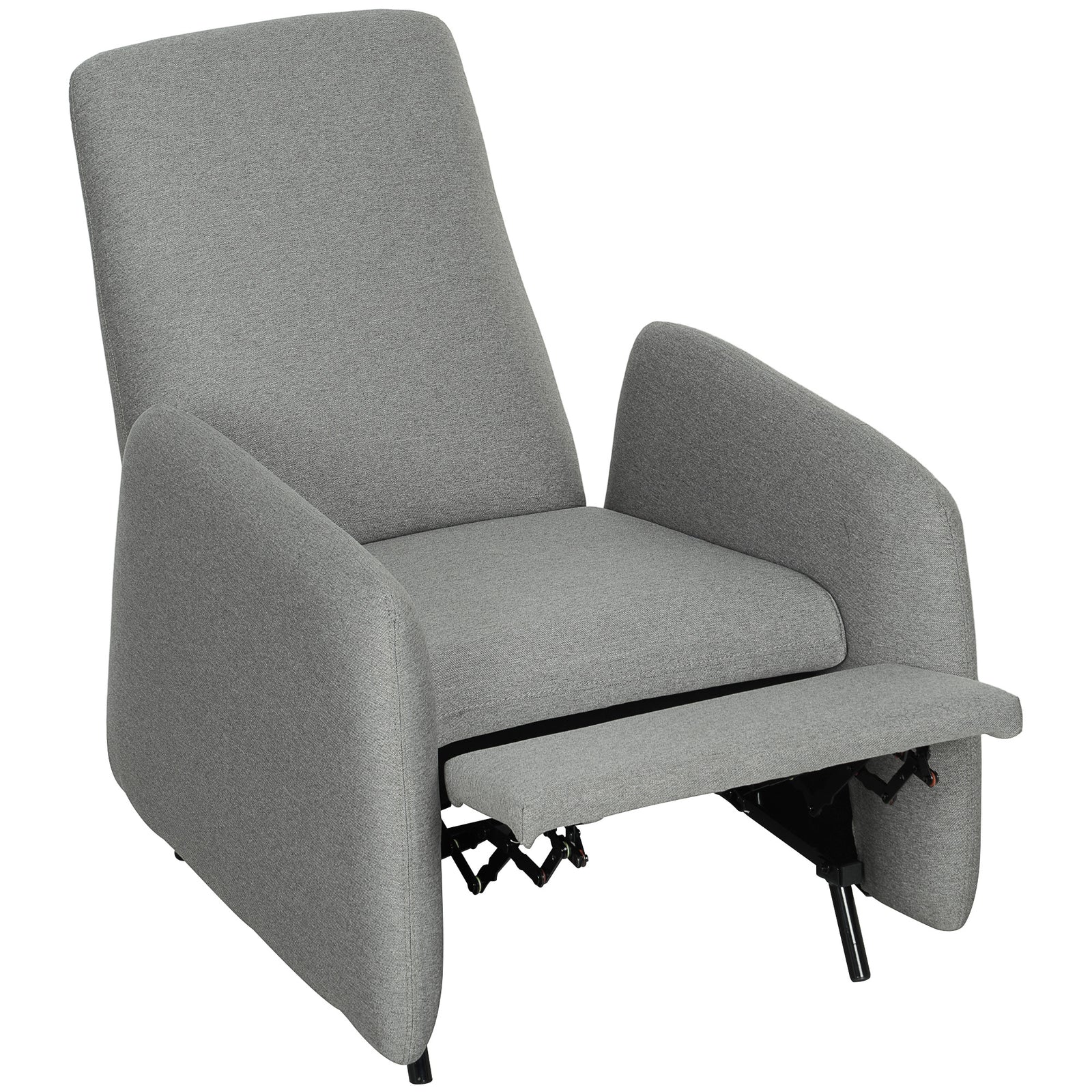 Push Back Recliner Chair Fabric Reclining Armchair Bedroom