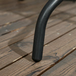 Square Patio Table, 76x76cm Glass Top W/ Umbrella Hole