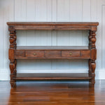 Solid Wood Turned Leg Console Table