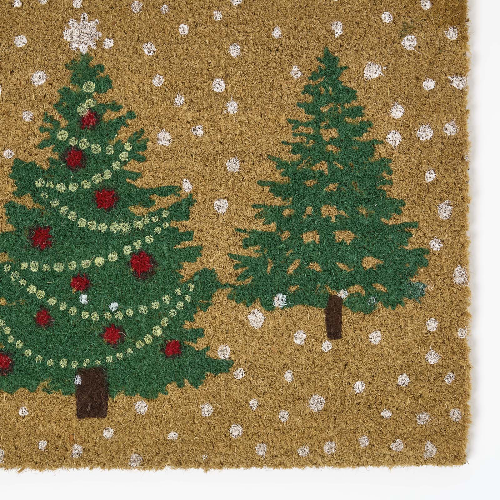 Coir Doormat Christmas Trees, 60 X 40 Cm