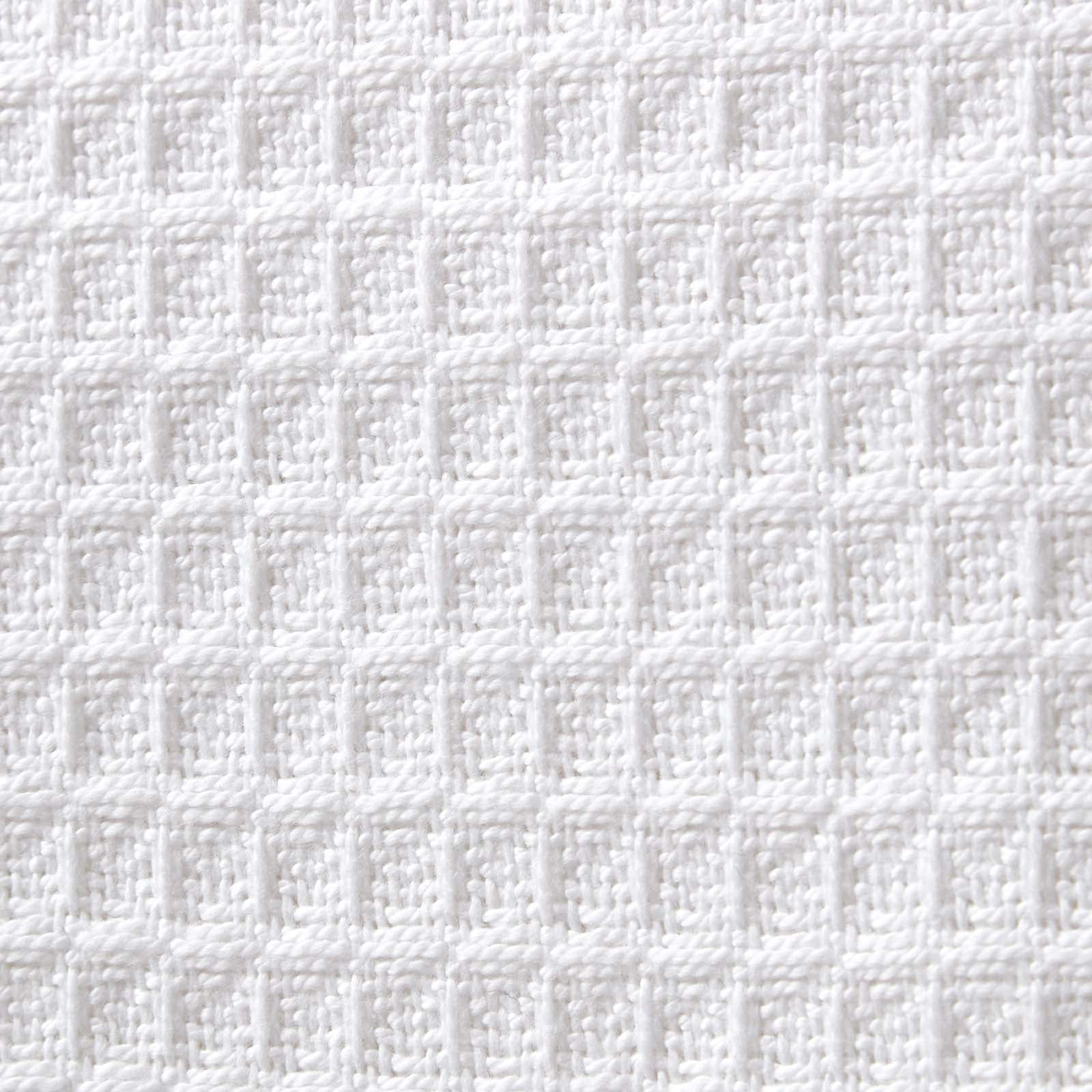 Organic Cotton Waffle Blanket/ Throw | 90cm x 112cm | White