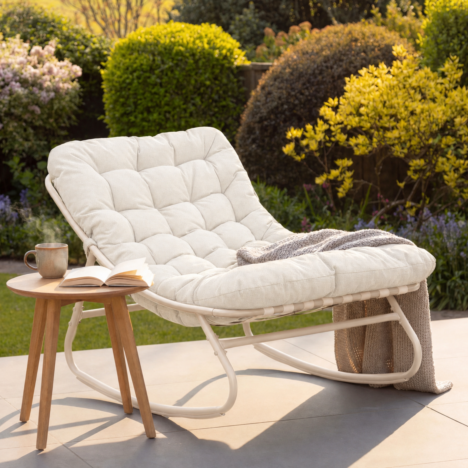 Softrock Outdoor Rocking Chair | One Size | Stone