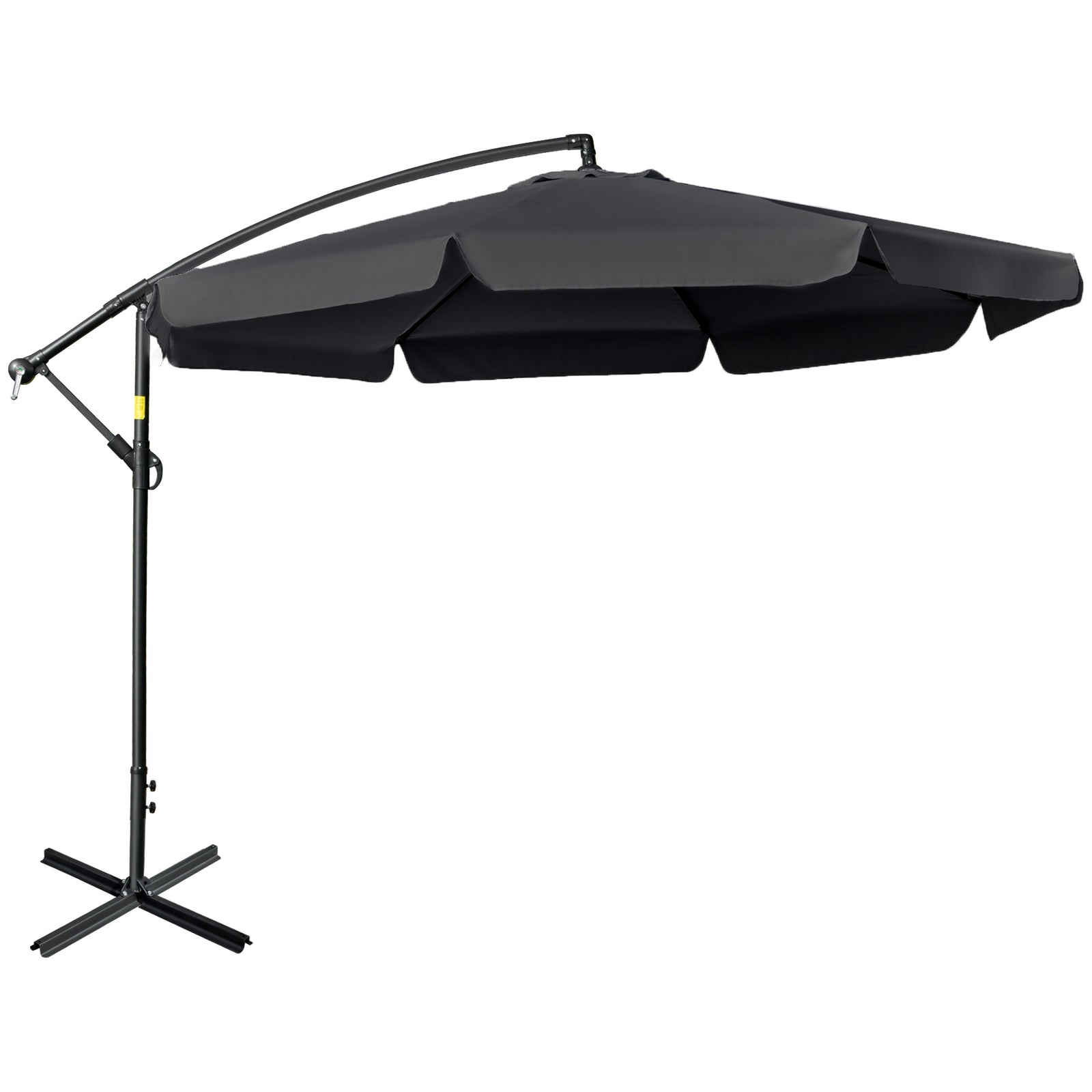 2.7m Cantilever Parasol Banana W/ Crank Handle | Black