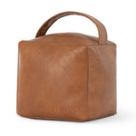 Faux Leather Weighted Door Stop | Tan