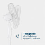 16 Inch Pedestal Fan White Oscillating