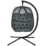 Egg Chair With Foldable Basket, Cup Holder