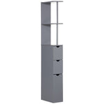 Tall Bathroom Cabinet With Shelf, Drawers | One Size