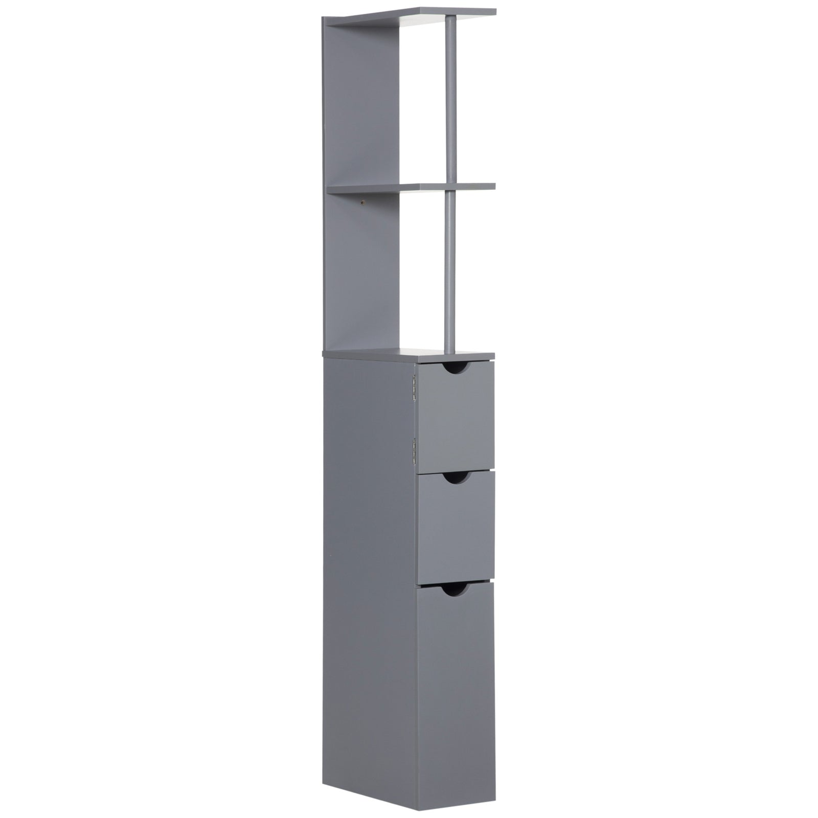 Tall Bathroom Cabinet With Shelf, Drawers | One Size